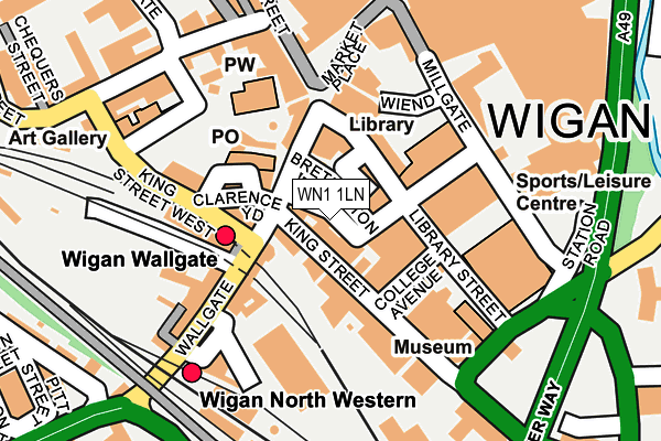 WN1 1LN map - OS OpenMap – Local (Ordnance Survey) WN1 1LN map - OS OpenMap – Local (Ordnance Survey)