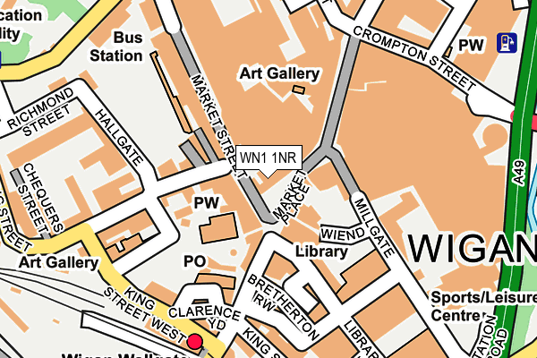 WN1 1NR map - OS OpenMap – Local (Ordnance Survey) WN1 1NR map - OS OpenMap – Local (Ordnance Survey)