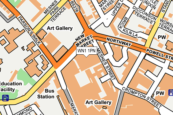 WN1 1PN map - OS OpenMap – Local (Ordnance Survey) WN1 1PN map - OS OpenMap – Local (Ordnance Survey)