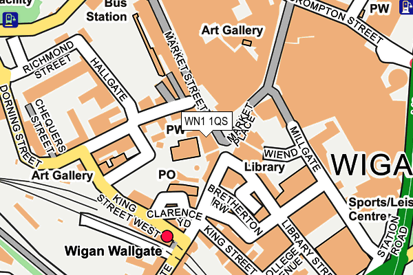 WN1 1QS map - OS OpenMap – Local (Ordnance Survey) WN1 1QS map - OS OpenMap – Local (Ordnance Survey)