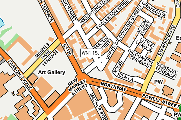 WN1 1SJ map - OS OpenMap – Local (Ordnance Survey)