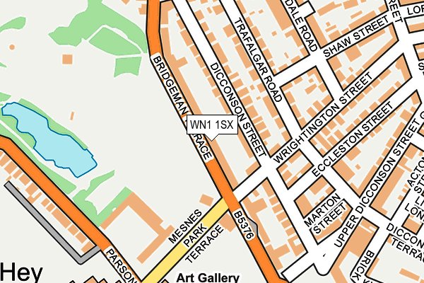 WN1 1SX map - OS OpenMap – Local (Ordnance Survey)
