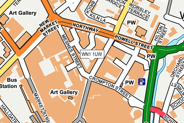 WN1 1UW map - OS OpenMap – Local (Ordnance Survey) WN1 1UW map - OS OpenMap – Local (Ordnance Survey)