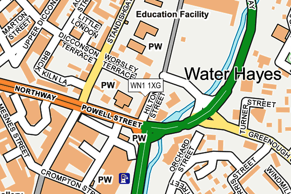 WN1 1XG map - OS OpenMap – Local (Ordnance Survey)