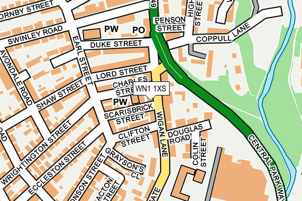 WN1 1XS map - OS OpenMap – Local (Ordnance Survey) WN1 1XS map - OS OpenMap – Local (Ordnance Survey)