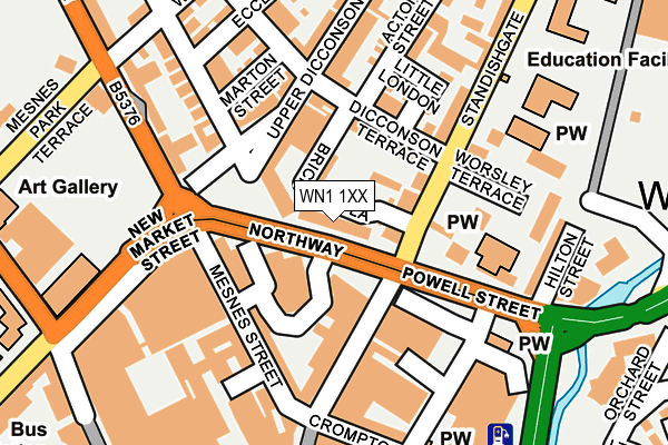 WN1 1XX map - OS OpenMap – Local (Ordnance Survey) WN1 1XX map - OS OpenMap – Local (Ordnance Survey)
