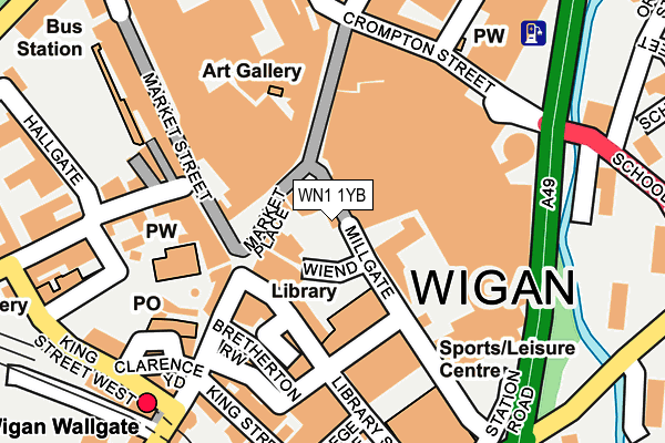 WN1 1YB map - OS OpenMap – Local (Ordnance Survey) WN1 1YB map - OS OpenMap – Local (Ordnance Survey)