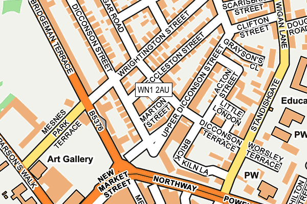 WN1 2AU map - OS OpenMap – Local (Ordnance Survey) WN1 2AU map - OS OpenMap – Local (Ordnance Survey)
