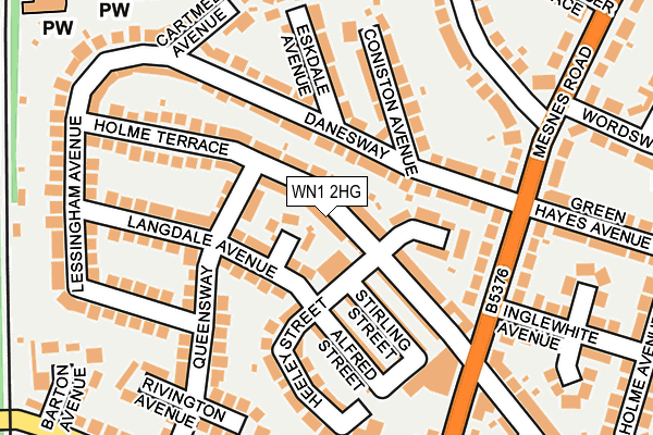 WN1 2HG map - OS OpenMap – Local (Ordnance Survey) WN1 2HG map - OS OpenMap – Local (Ordnance Survey)