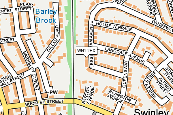 WN1 2HX map - OS OpenMap – Local (Ordnance Survey)
