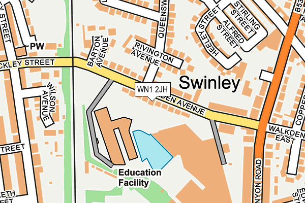 WN1 2JH map - OS OpenMap – Local (Ordnance Survey)