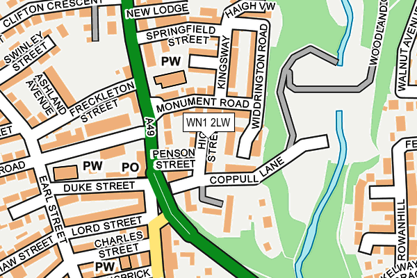 WN1 2LW map - OS OpenMap – Local (Ordnance Survey) WN1 2LW map - OS OpenMap – Local (Ordnance Survey)