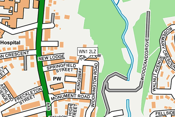 WN1 2LZ map - OS OpenMap – Local (Ordnance Survey) WN1 2LZ map - OS OpenMap – Local (Ordnance Survey)