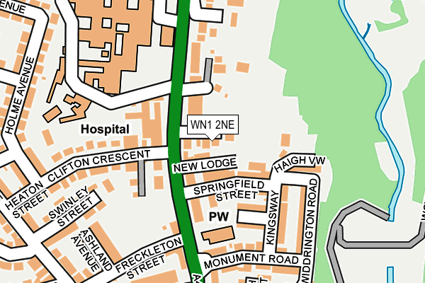 WN1 2NE map - OS OpenMap – Local (Ordnance Survey) WN1 2NE map - OS OpenMap – Local (Ordnance Survey)