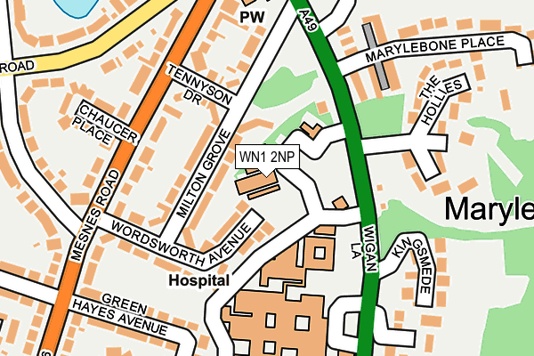 WN1 2NP map - OS OpenMap – Local (Ordnance Survey) WN1 2NP map - OS OpenMap – Local (Ordnance Survey)