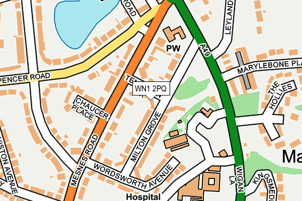 WN1 2PQ map - OS OpenMap – Local (Ordnance Survey) WN1 2PQ map - OS OpenMap – Local (Ordnance Survey)