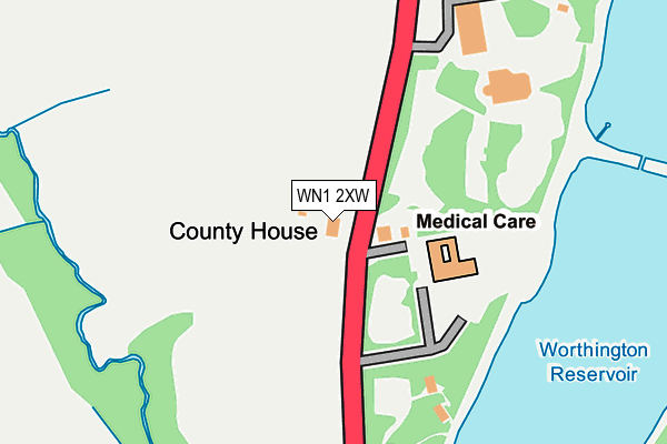 WN1 2XW map - OS OpenMap – Local (Ordnance Survey)
