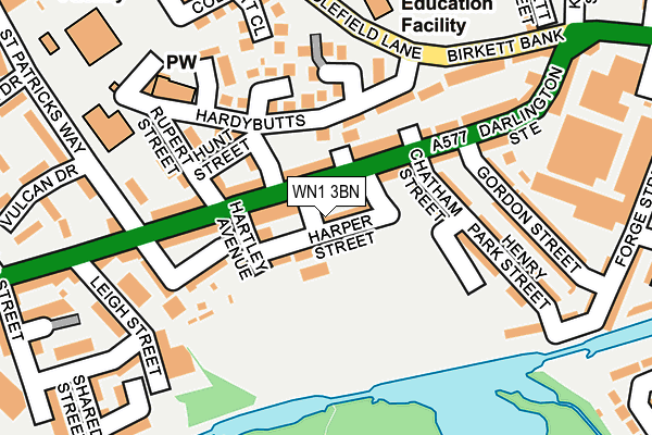 WN1 3BN map - OS OpenMap – Local (Ordnance Survey) WN1 3BN map - OS OpenMap – Local (Ordnance Survey)