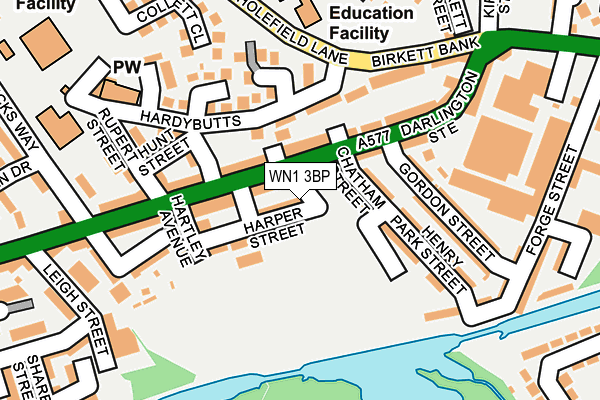 WN1 3BP map - OS OpenMap – Local (Ordnance Survey)