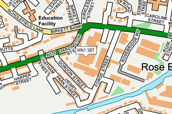 WN1 3BT map - OS OpenMap – Local (Ordnance Survey) WN1 3BT map - OS OpenMap – Local (Ordnance Survey)