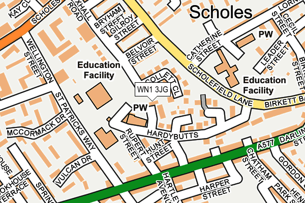 WN1 3JG map - OS OpenMap – Local (Ordnance Survey) WN1 3JG map - OS OpenMap – Local (Ordnance Survey)