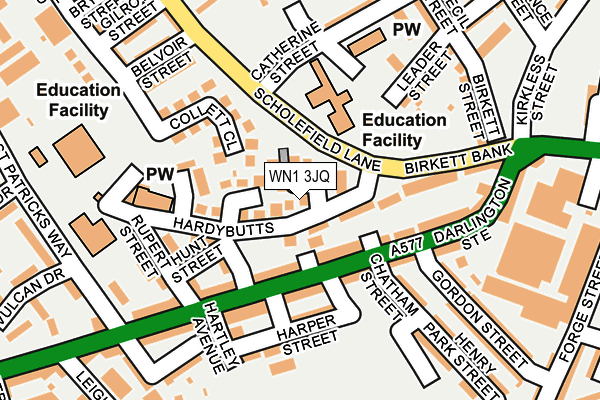WN1 3JQ map - OS OpenMap – Local (Ordnance Survey) WN1 3JQ map - OS OpenMap – Local (Ordnance Survey)