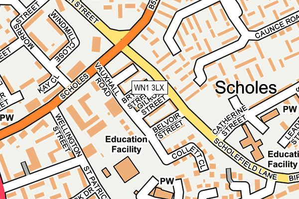 WN1 3LX map - OS OpenMap – Local (Ordnance Survey) WN1 3LX map - OS OpenMap – Local (Ordnance Survey)