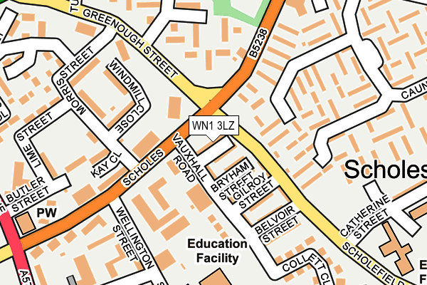 WN1 3LZ map - OS OpenMap – Local (Ordnance Survey) WN1 3LZ map - OS OpenMap – Local (Ordnance Survey)