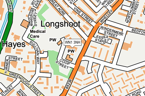 WN1 3NH map - OS OpenMap – Local (Ordnance Survey) WN1 3NH map - OS OpenMap – Local (Ordnance Survey)