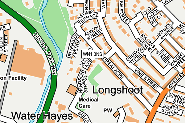 WN1 3NS map - OS OpenMap – Local (Ordnance Survey) WN1 3NS map - OS OpenMap – Local (Ordnance Survey)