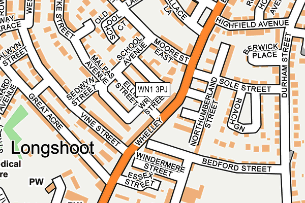 WN1 3PJ map - OS OpenMap – Local (Ordnance Survey) WN1 3PJ map - OS OpenMap – Local (Ordnance Survey)