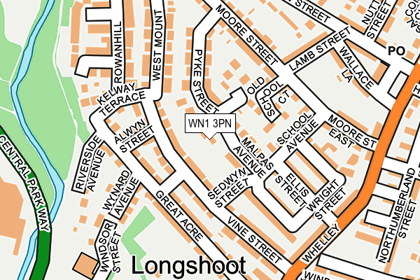 WN1 3PN map - OS OpenMap – Local (Ordnance Survey) WN1 3PN map - OS OpenMap – Local (Ordnance Survey)