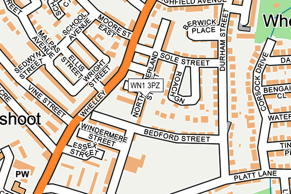 WN1 3PZ map - OS OpenMap – Local (Ordnance Survey) WN1 3PZ map - OS OpenMap – Local (Ordnance Survey)