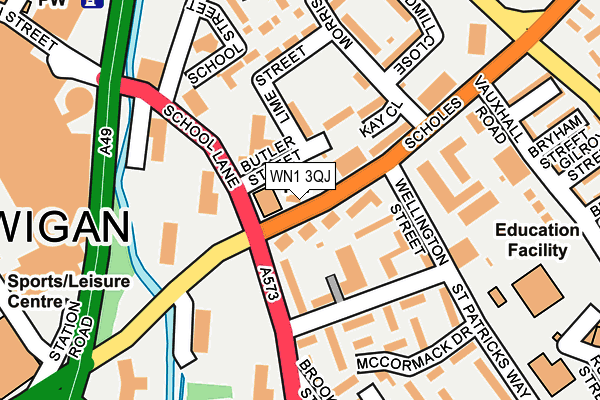 WN1 3QJ map - OS OpenMap – Local (Ordnance Survey) WN1 3QJ map - OS OpenMap – Local (Ordnance Survey)