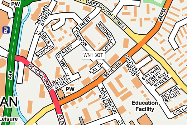 WN1 3QT map - OS OpenMap – Local (Ordnance Survey) WN1 3QT map - OS OpenMap – Local (Ordnance Survey)