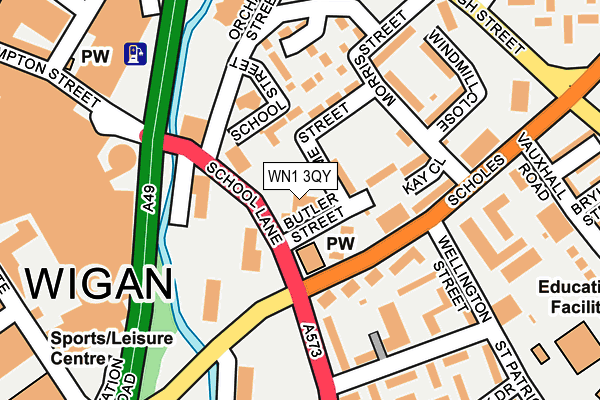 WN1 3QY map - OS OpenMap – Local (Ordnance Survey) WN1 3QY map - OS OpenMap – Local (Ordnance Survey)