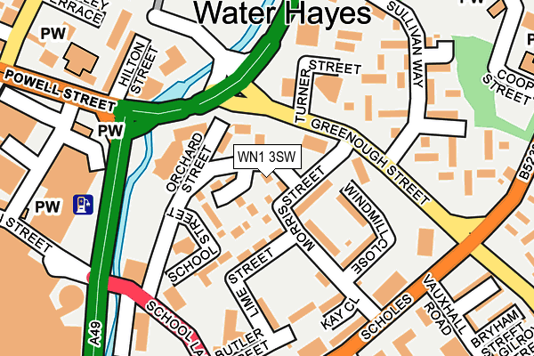 WN1 3SW map - OS OpenMap – Local (Ordnance Survey) WN1 3SW map - OS OpenMap – Local (Ordnance Survey)