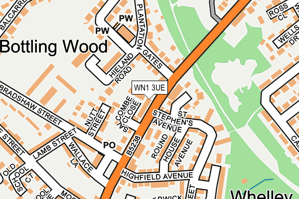 WN1 3UE map - OS OpenMap – Local (Ordnance Survey)
