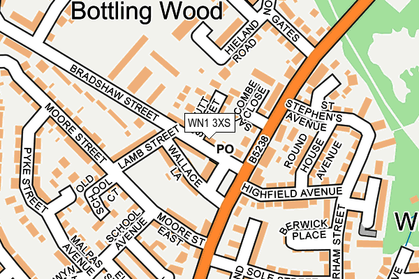 WN1 3XS map - OS OpenMap – Local (Ordnance Survey) WN1 3XS map - OS OpenMap – Local (Ordnance Survey)