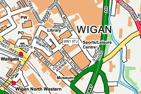 WN1 9TJ map - OS OpenMap – Local (Ordnance Survey) WN1 9TJ map - OS OpenMap – Local (Ordnance Survey)