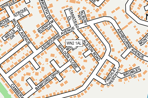 WN2 1AL map - OS OpenMap – Local (Ordnance Survey) WN2 1AL map - OS OpenMap – Local (Ordnance Survey)