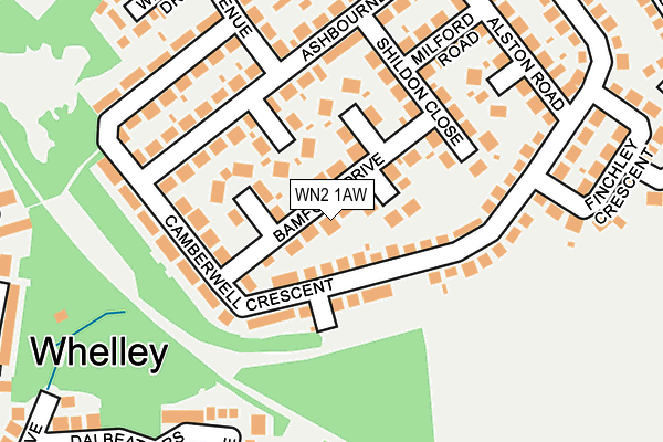 WN2 1AW map - OS OpenMap – Local (Ordnance Survey) WN2 1AW map - OS OpenMap – Local (Ordnance Survey)