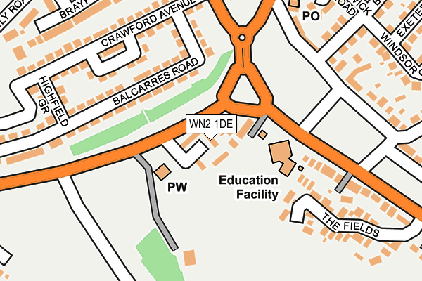 WN2 1DE map - OS OpenMap – Local (Ordnance Survey) WN2 1DE map - OS OpenMap – Local (Ordnance Survey)