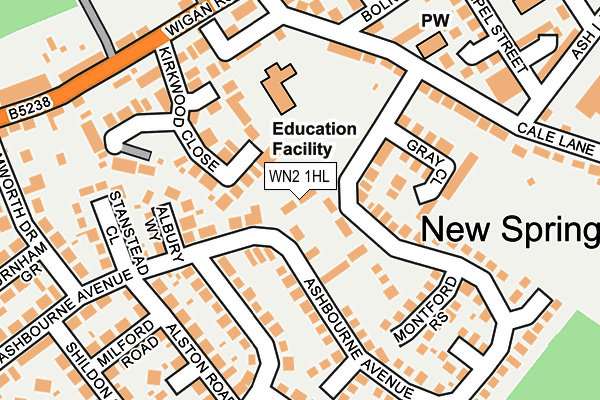 WN2 1HL map - OS OpenMap – Local (Ordnance Survey) WN2 1HL map - OS OpenMap – Local (Ordnance Survey)