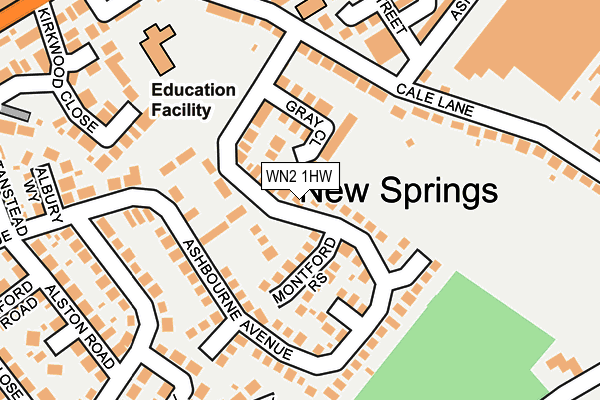 WN2 1HW map - OS OpenMap – Local (Ordnance Survey) WN2 1HW map - OS OpenMap – Local (Ordnance Survey)