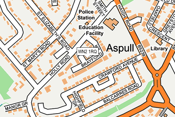 WN2 1RQ map - OS OpenMap – Local (Ordnance Survey) WN2 1RQ map - OS OpenMap – Local (Ordnance Survey)