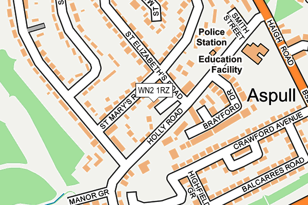 WN2 1RZ map - OS OpenMap – Local (Ordnance Survey) WN2 1RZ map - OS OpenMap – Local (Ordnance Survey)