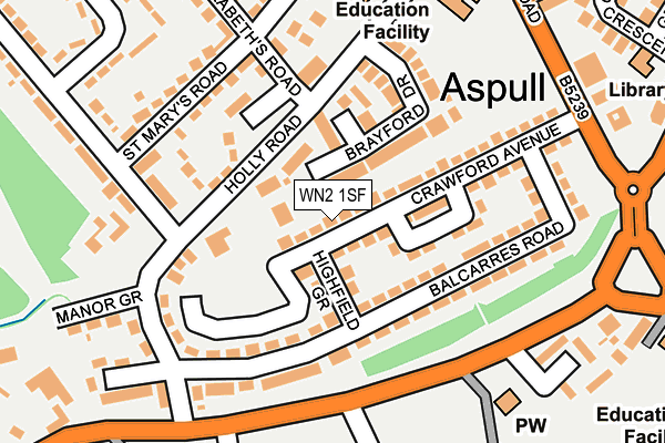 WN2 1SF map - OS OpenMap – Local (Ordnance Survey) WN2 1SF map - OS OpenMap – Local (Ordnance Survey)