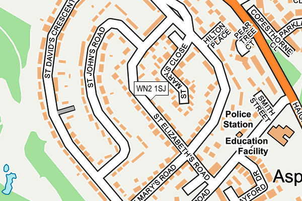 WN2 1SJ map - OS OpenMap – Local (Ordnance Survey) WN2 1SJ map - OS OpenMap – Local (Ordnance Survey)