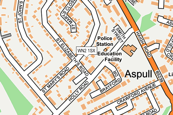 WN2 1SX map - OS OpenMap – Local (Ordnance Survey) WN2 1SX map - OS OpenMap – Local (Ordnance Survey)